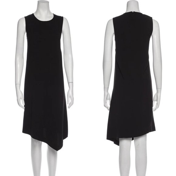 Eileen Fisher Sleeveless Asymmetrical Midi Dress in Black (size S) - Picture 1 of 12